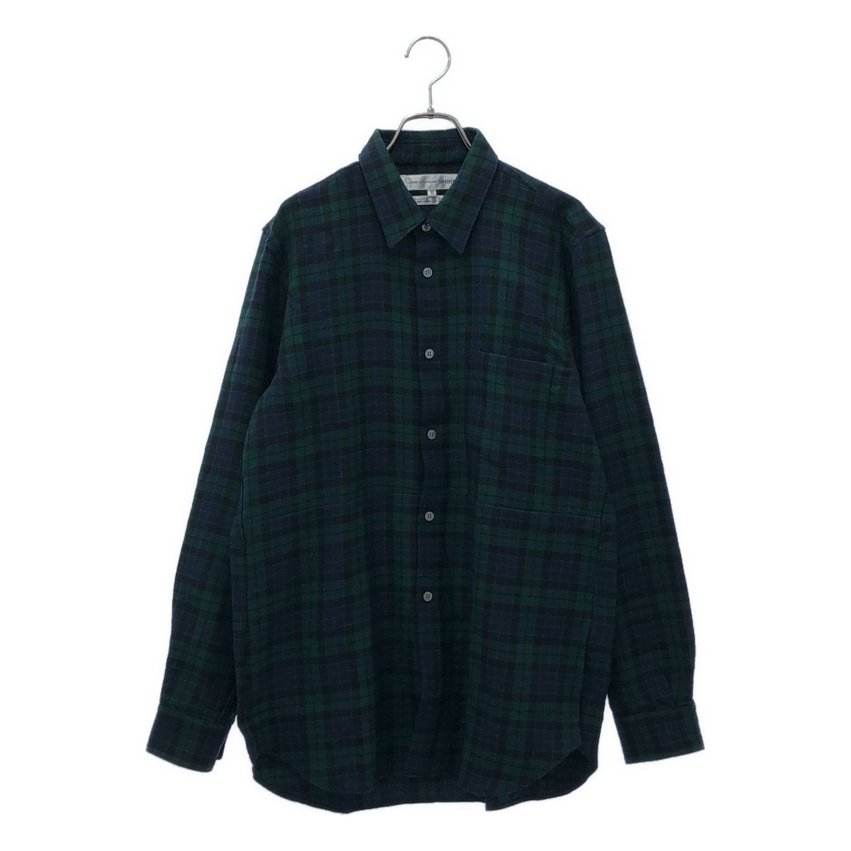 【美品】 COMME des GARCONS SHIRT / コムデギャルソンシャツ | ウール タータンチェック シャツ_長袖 | M | グリーン/ネイビー | メンズ