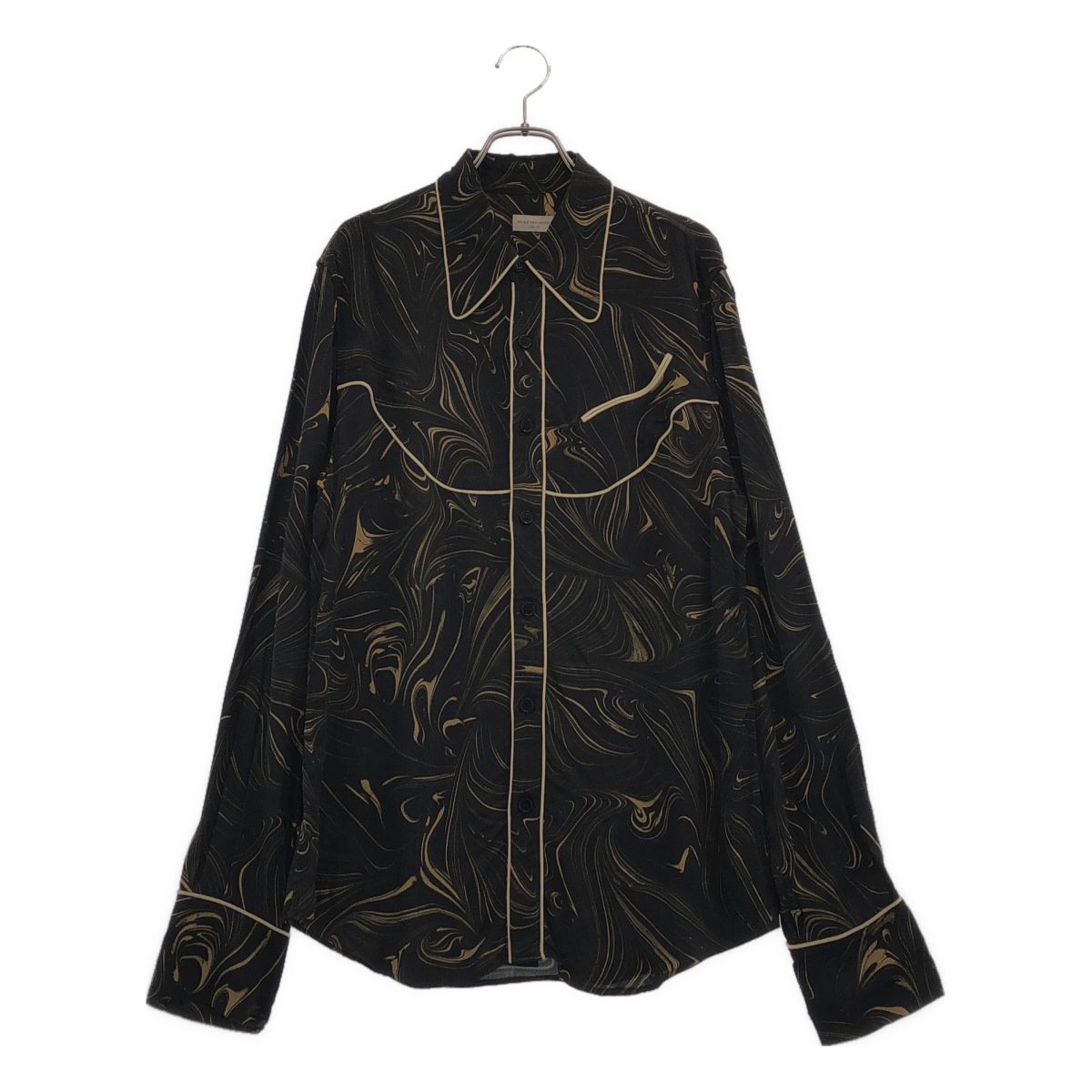 DRIES VAN NOTEN / ドリスヴァンノッテン | 2018AW | ウエスタン シャツ_長袖 1157-343-0422 | 48 | ブラック/ブラウン | メンズ