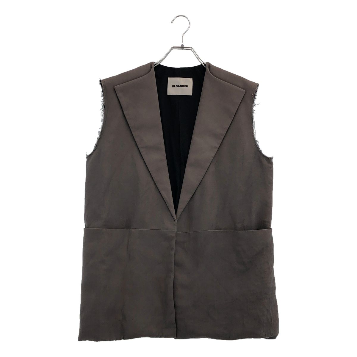 JIL SANDER / ジルサンダー | TAILORED VEST ジレ ベスト | 32 | グレー | レディース