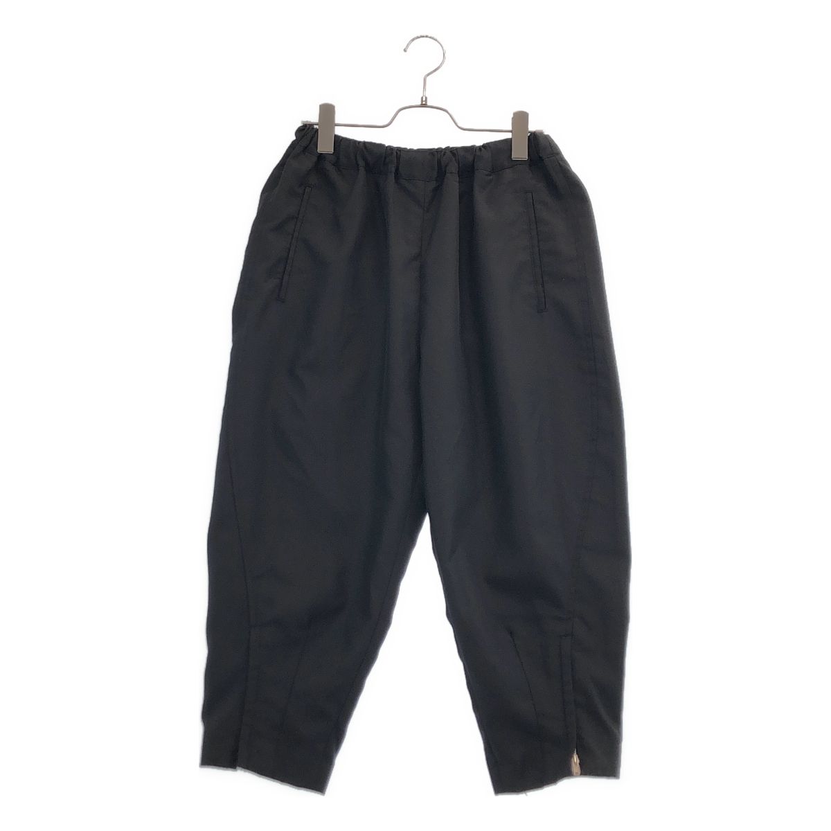 COMME des GARCONS COMME des GARCONS / コムコム | 2024SS | ウールギャバ サイドジップ クロップド イージーパンツ | XS | ブラック | レディース