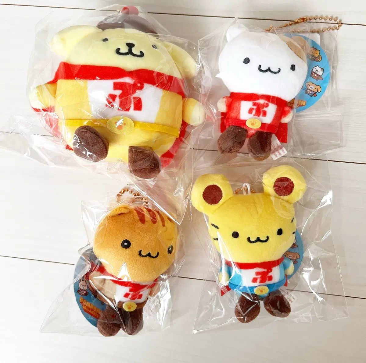 ポムポムプリン ヒーロー セット - マフィン ポム ベーグル スコーン マスコット