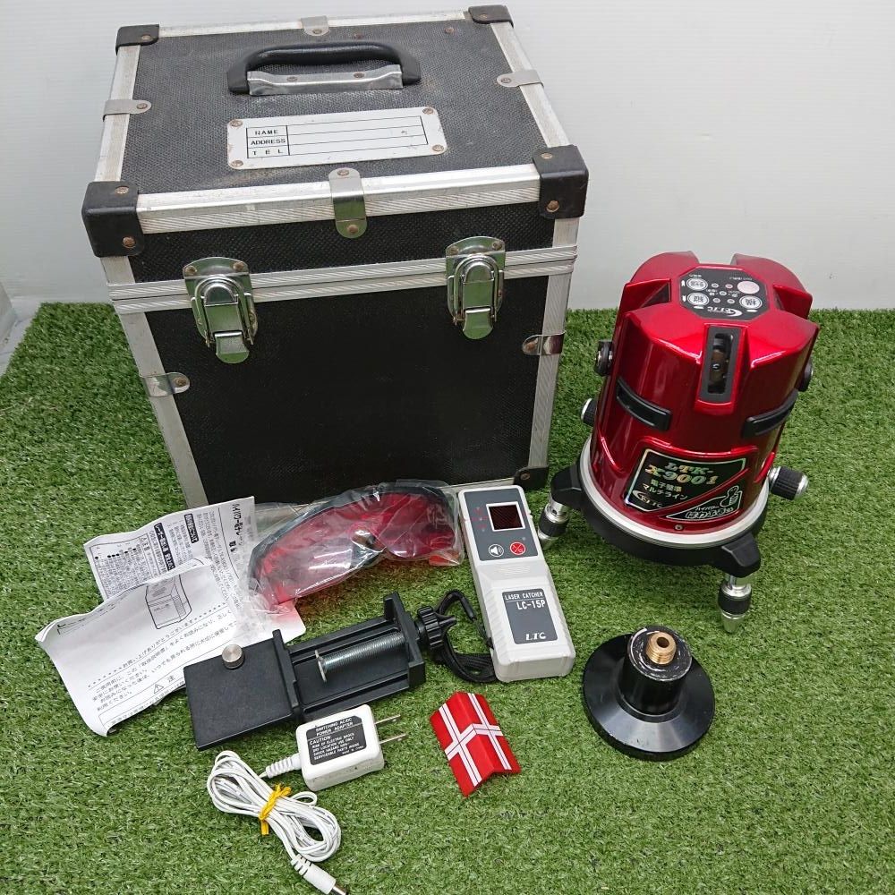 【中古品】 テクノ LTK-X9001 電子整凖マルチライン 墨出し器 赤レーザーフルライン ※未校正 受光器+ケース+ACアダプタ付き [5024] 21,024円
