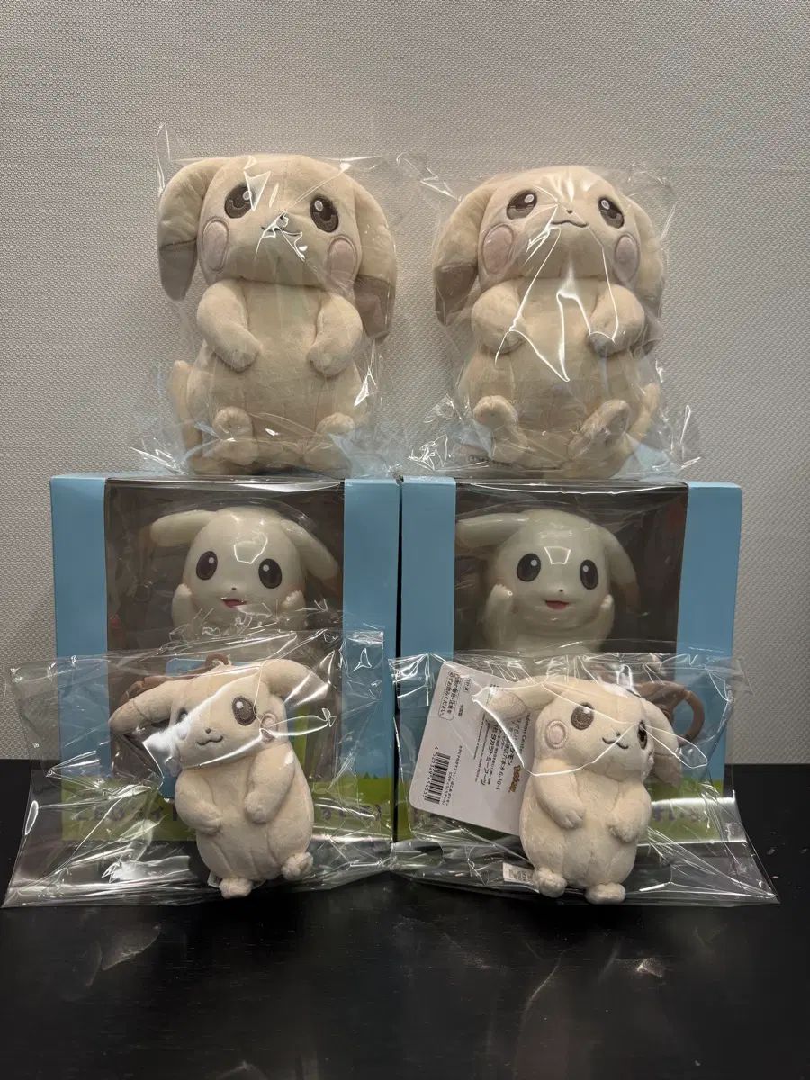 イルポセン) ポケモンセンター ウスイロ チャペクチュ 3種フルセット (ムードライト+ぬいぐるみ+キーホルダー)