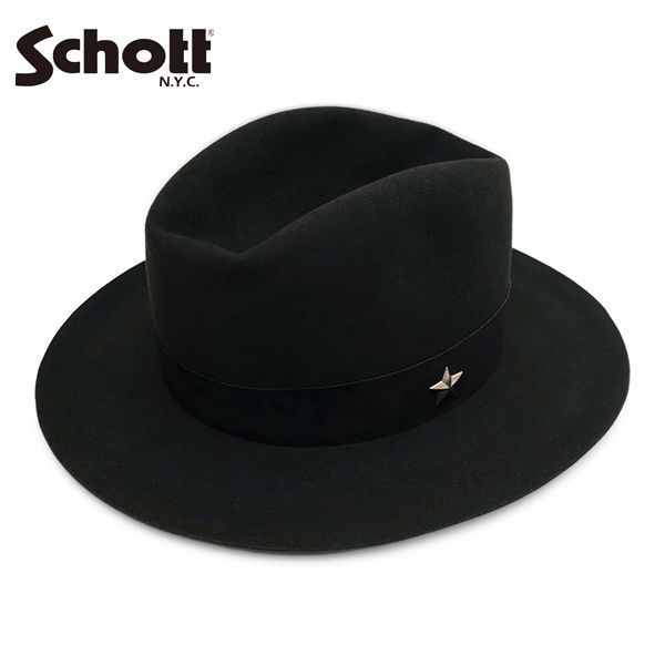ショット【Schott】SC186 / 107087 中折れハット フェルトハット ハット 帽子 ユニセックス メンズ レディース コンチョ 日本製 ウール