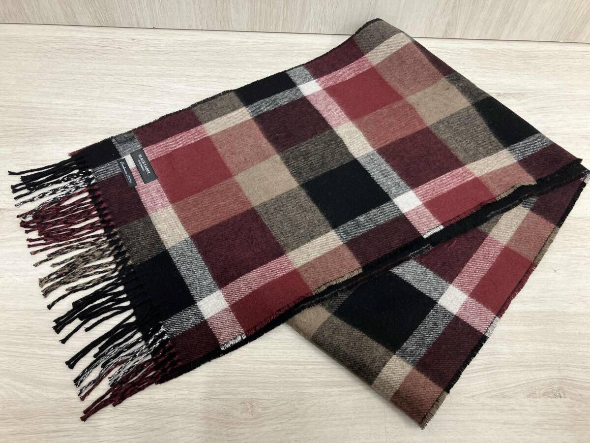 BLACK LABEL CRESTBRIDGE ダブルフェイスマフラー カシミヤ100