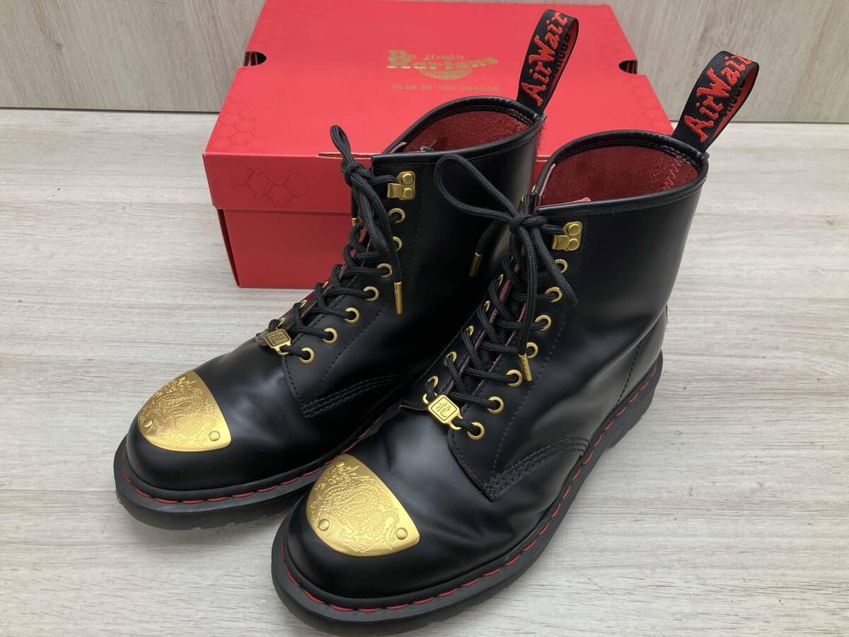 Dr.Martens/ドクターマーチン 1460 YOTD 8ホールブーツ 2024 辰年記念限定モデル メタルチャーム プレート 龍刻印 イヤーオブドラゴン UK8