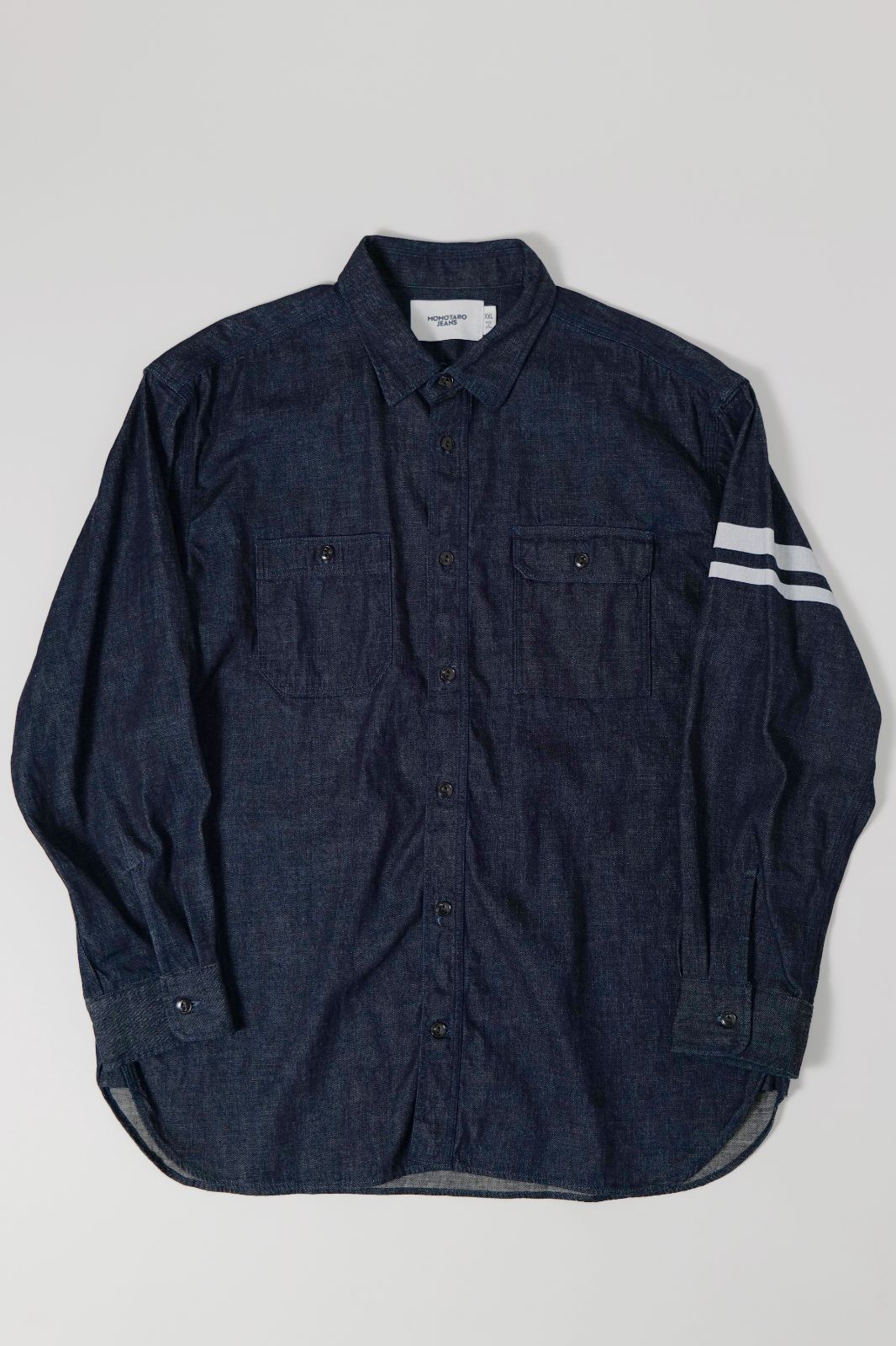 MOMOTARO JEANS TRIPLE STITCH L/S DENIM SHIRT　モモタロウジーンズ　トリプルステッチ　ロングスリーブ　デニムシャツ　インディゴ　XXL
