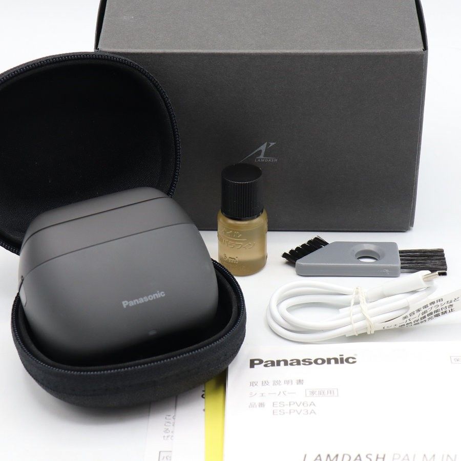 【美品】パナソニック ラムダッシュ パームイン ES-PV3A-K マットブラック メンズシェーバー 5枚刃 Panasonic 本体