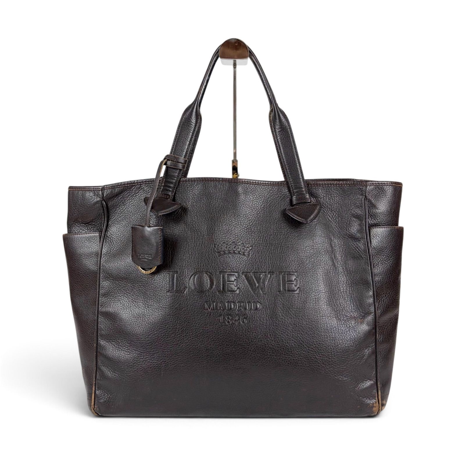LOEWE Heritage Tote Bag Leather Brown ロエベ ヘリテージ トートバッグ レザー　ダークブラウン