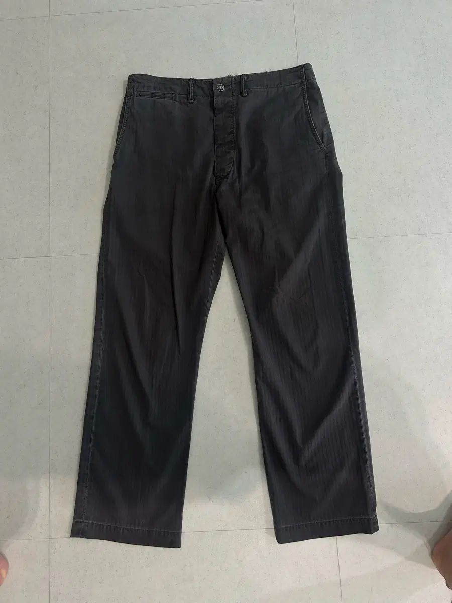 RRL(ダブルアールエル) ガーメントダイング ヘリンボーン フィールド パンツ ブラック