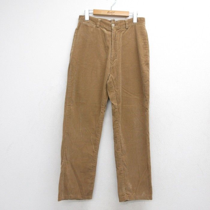 W30/古着 ラルフローレン Ralph Lauren コーデュロイ パンツ メンズ 90年代 90s 太畝 コットン ブラウン 26aug27