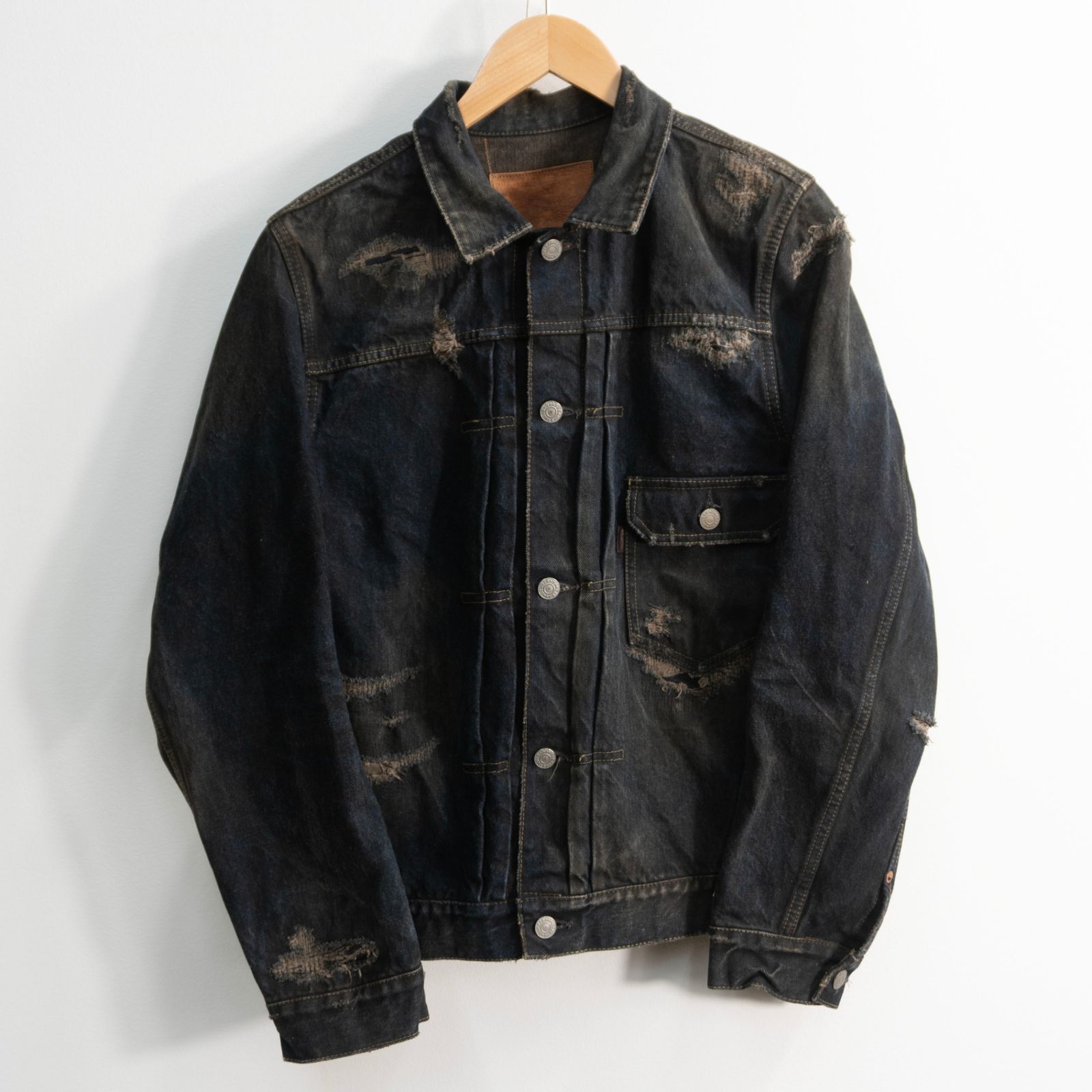 【雰囲気抜群】STUDIO D'ARTISAN【DB-433 1ST TYPE DENIM JACKET】38 ファースト デニムジャケット ステュディオ ダルチザン 26080769