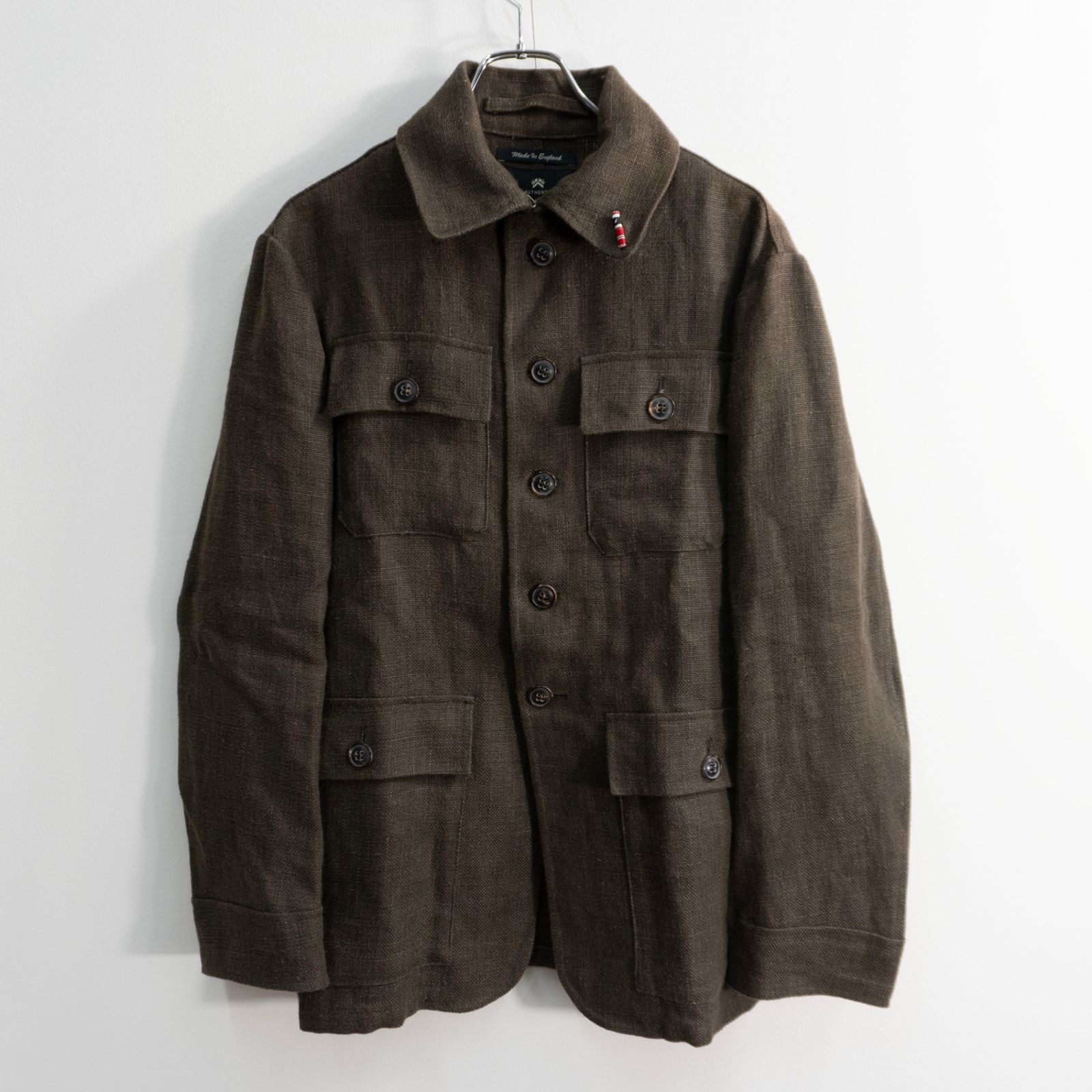 【美品】NIGEL CABOURN【リネン カバーオール】48 イングランド製 ジャケット ナイジェルケーボン 26080771