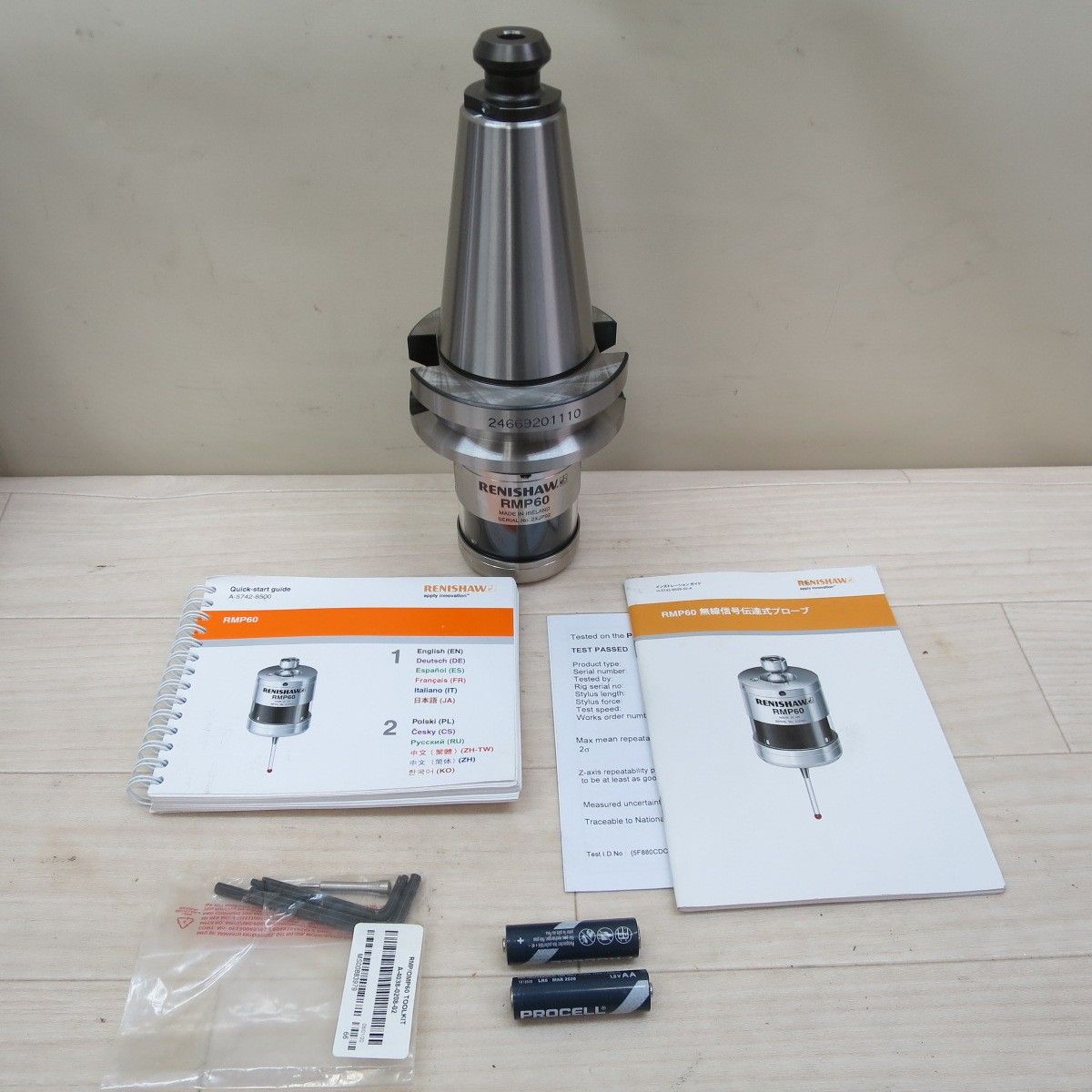 美品！付属品付き☆RENISHAW レニショー 無線 信号 伝達式 プローブ RMP60 タッチ プローブ ツール シャンク フライス 旋盤☆ [送料無料] 59,880円