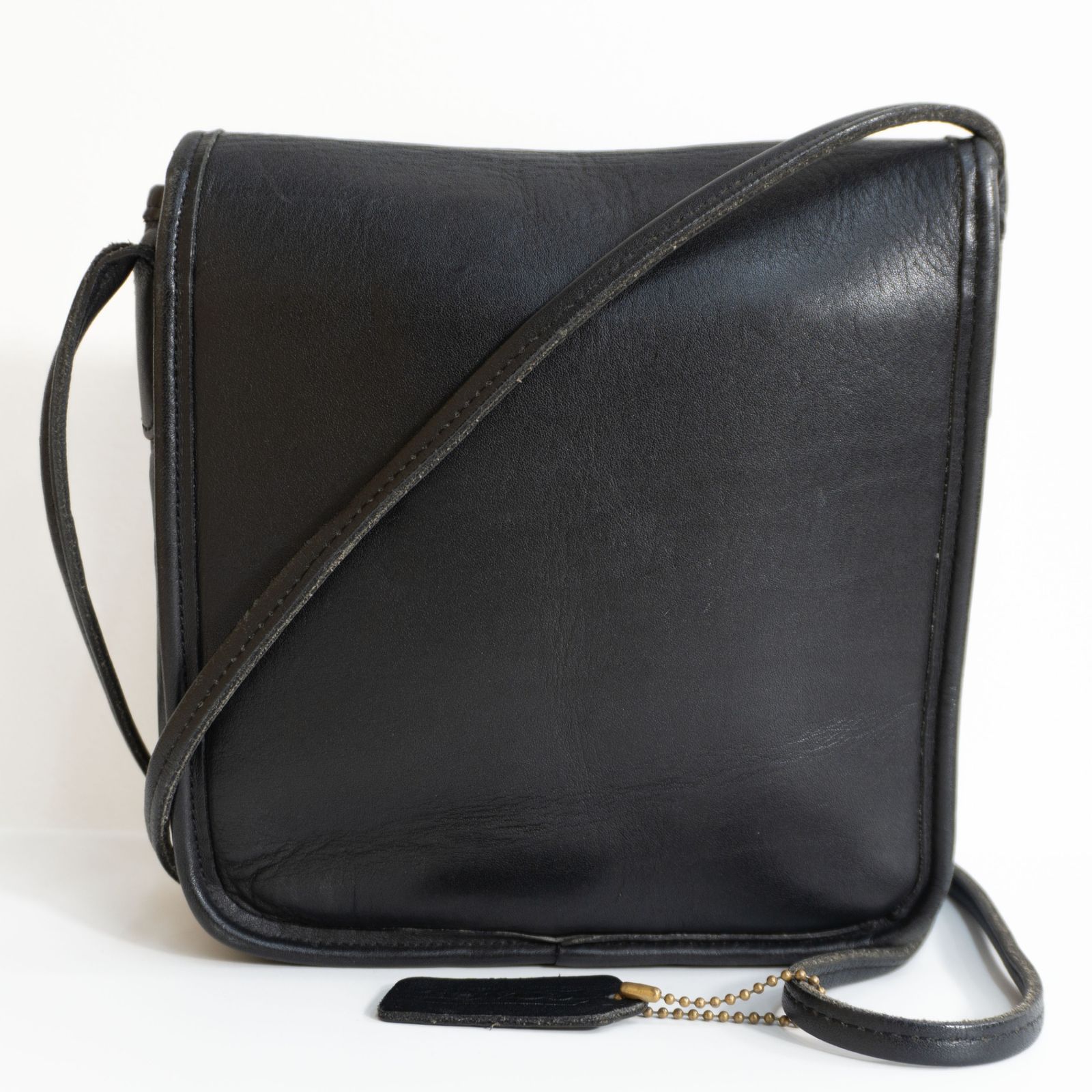 美品】OLD COACH【ターンロック レザー フラップ ショルダーバッグ