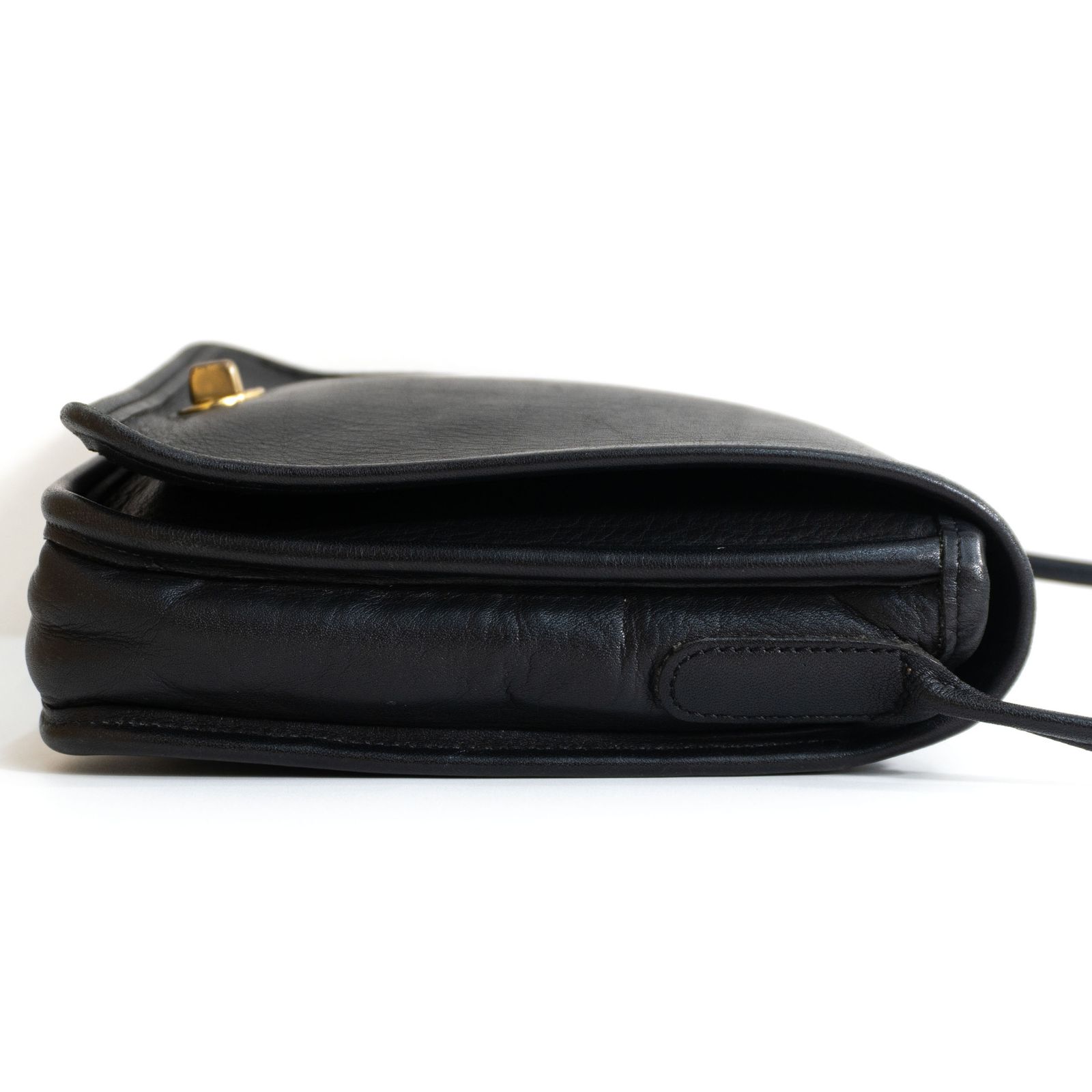 【美品】 COACH オールドコーチ ショルダーバッグ ブラック フラップ 美品】OLD COACH【ターンロック レザー フラップ ショルダーバッグ