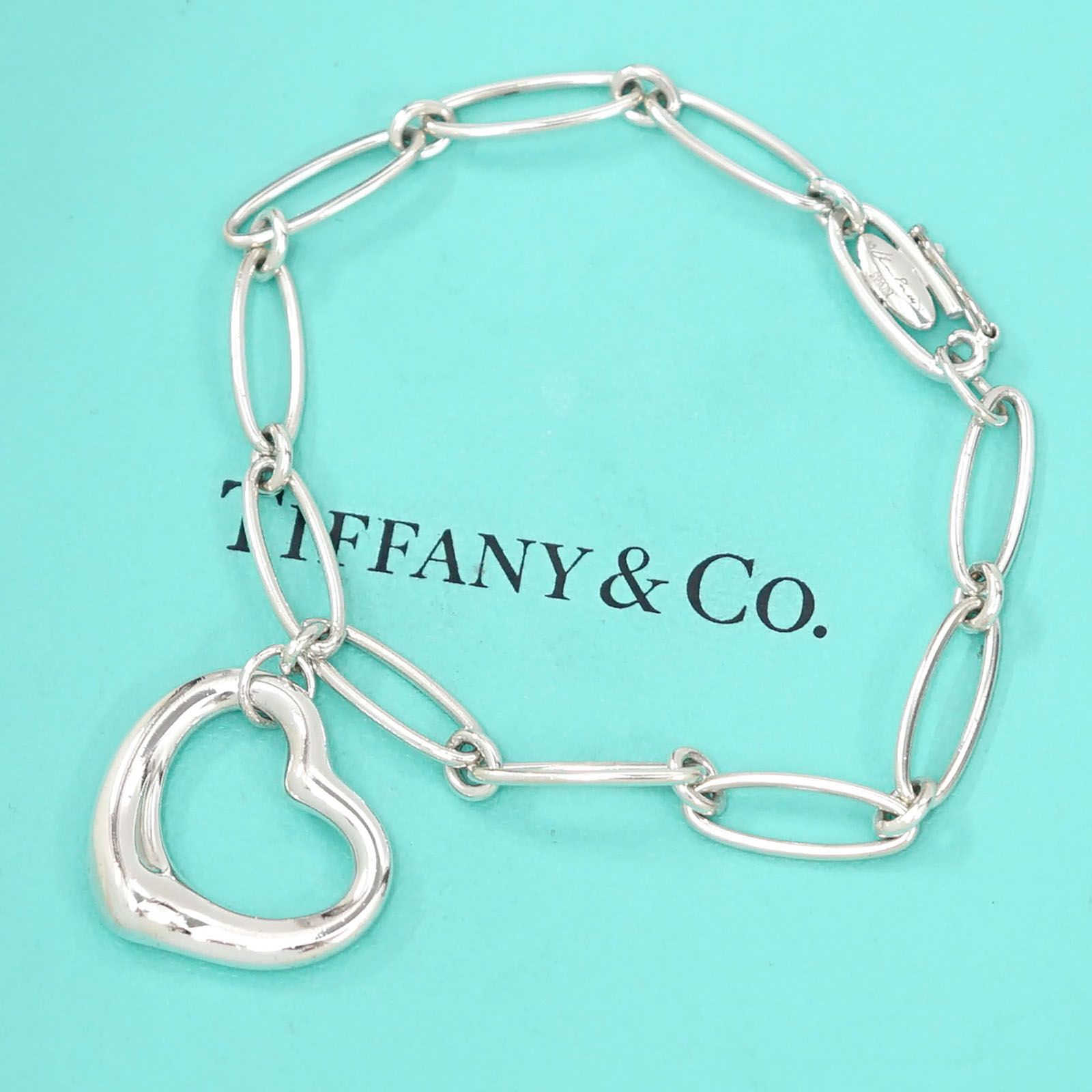 【美品】ティファニー Tiffany & Co. オープンハート ブレスレット シルバー925 ペレッティ【送料無料】