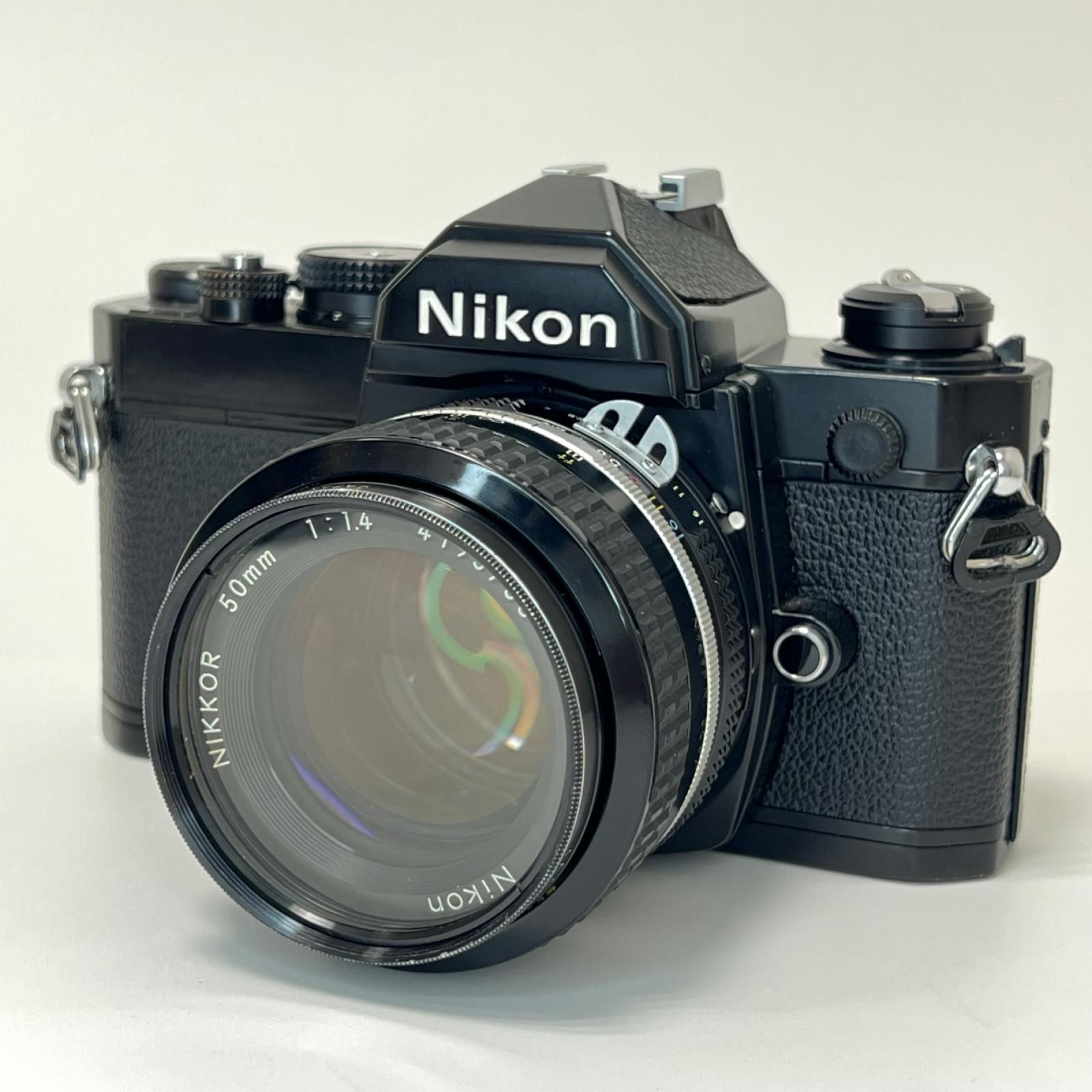 ★3日以内返品可★ 美品 Nikon Nikon MF FM Black /Ai Nikkor 50mm F1.4 アナログカメラ ブラック