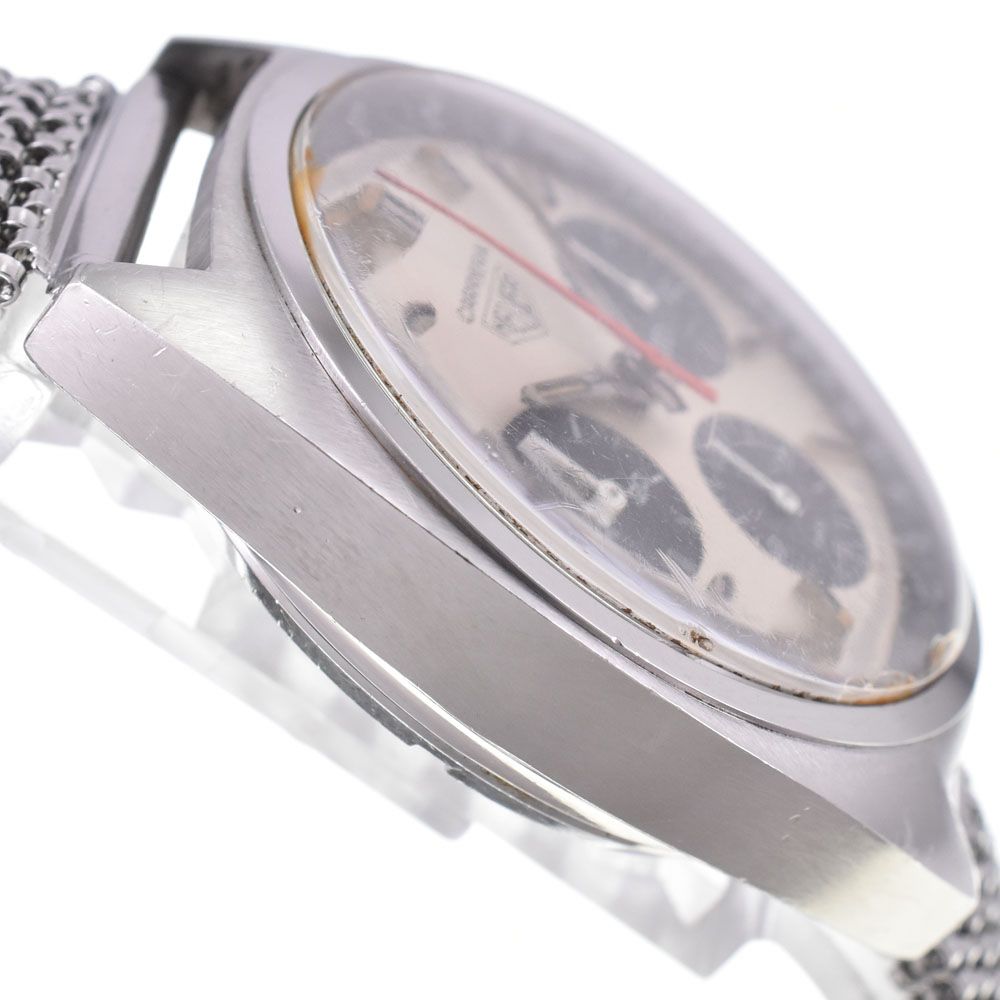 ホイヤー Heuer 73653 ヴィンテージ カレラ バルジュー7736 シルバー 手巻き メンズ 良品 腕時計 H#150246