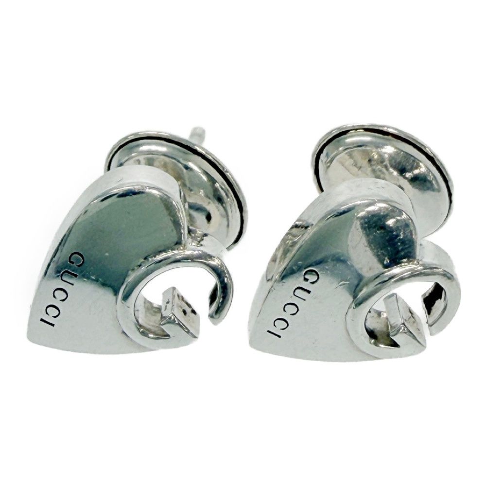 【中古】GUCCI グッチ シルバー Gロゴ ハート ピアス 3.0g 925刻印 620818 ピアス