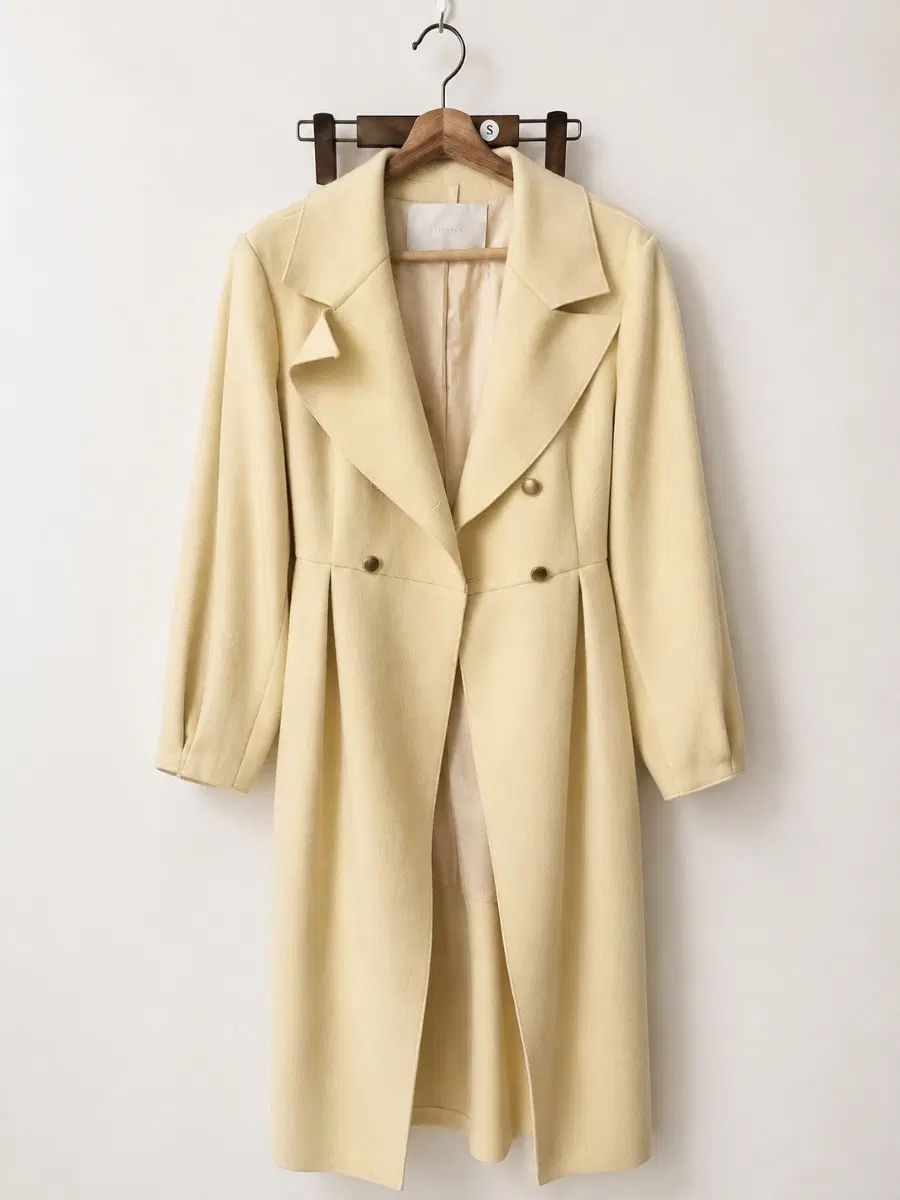 JULL LOG(ジュローグ) Butter (Butter) イェロー (黄色) ハンドメイド Double (ダブル) Long (ロング) コート