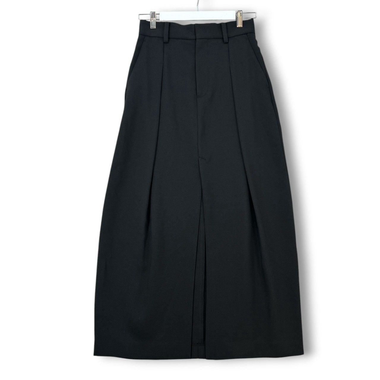 Plage プラージュ R'IAM ボリュームスカート 24SS ロングスカート スリット タック カジュアル 黒 ブラック サイズ36 レディース 春 夏 ゴーゴー古着マルイ北千住店 22 No.2901