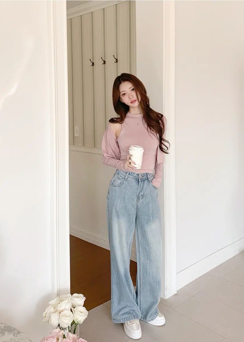 新品 フィット感◎/実物最強 キュービック デニム ワイドパンツ 7,005円