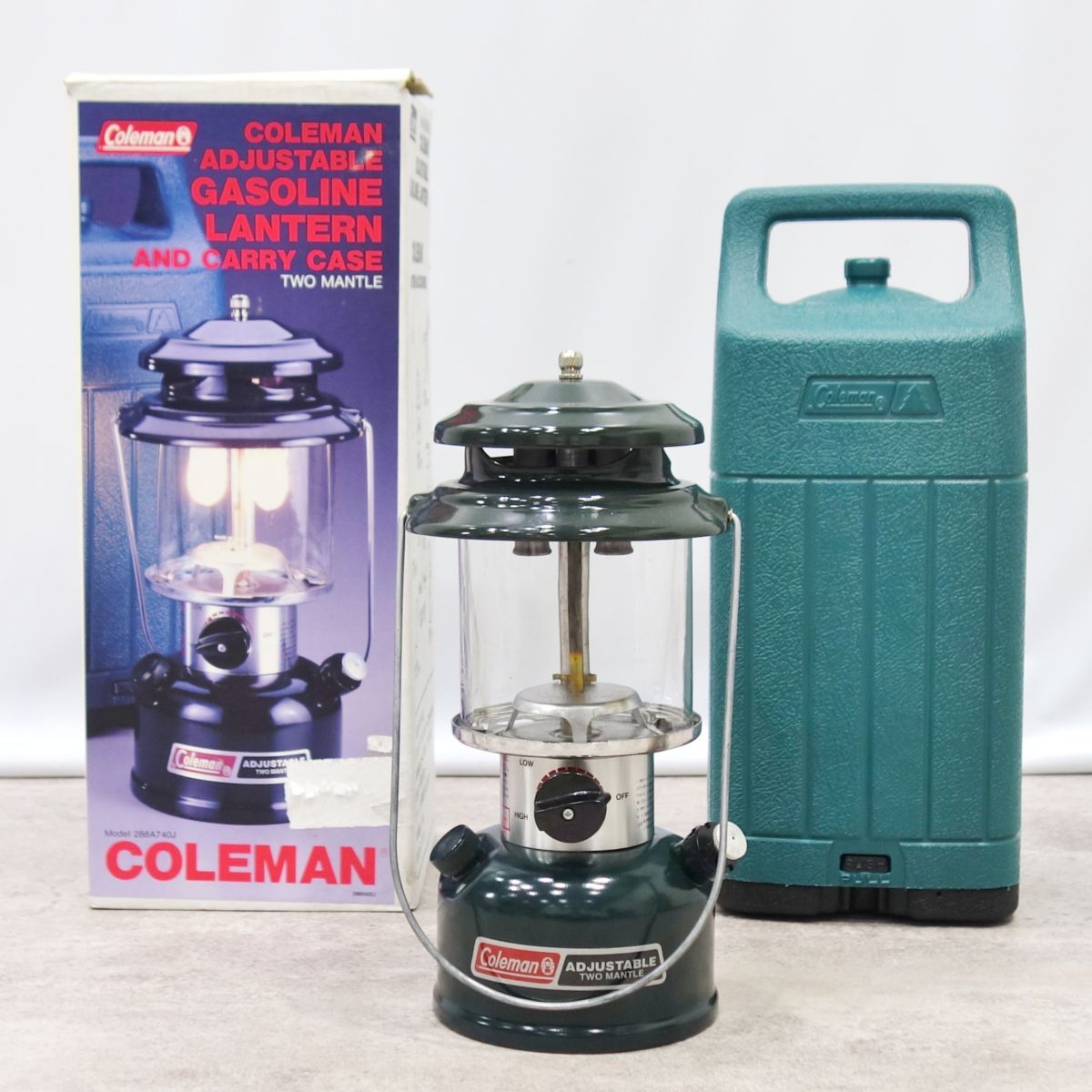 美品 コールマン Coleman 1994年5月 ランタン 288 照明 ツーマントルランタン キャンプ ホワイトガソリン アウトドア アメリカ製 グリーン