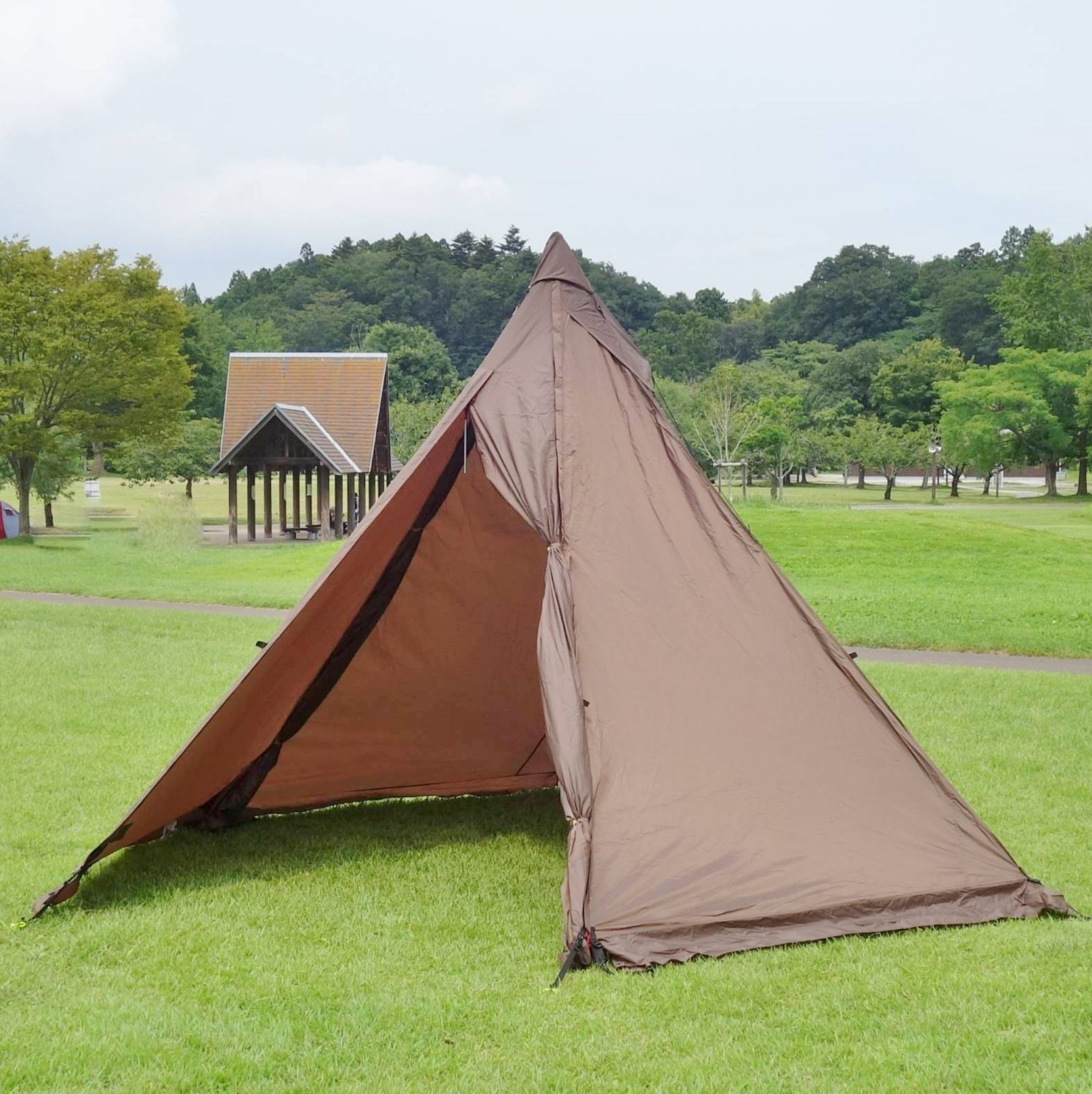 極美品 オガワ OGAWA テント タッソ Tasso モノポール ワンポール キャンプ アウトドア ブラウン 17,500円