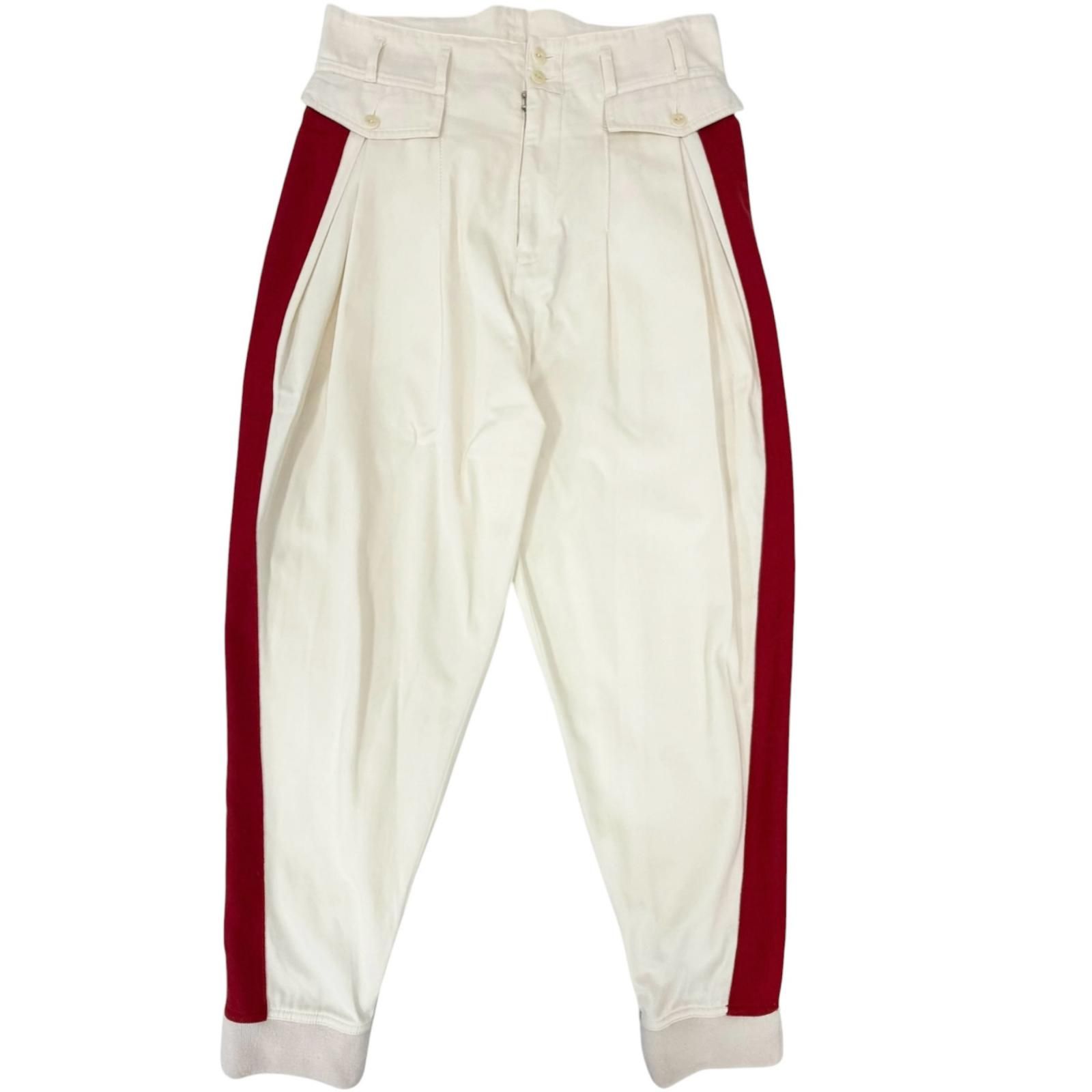 【ドンドン見直し】美品□Maison Margiela 10 メゾンマルジェラ10 S50KA0560 サイドライン チノパンツ アイボリー 46 イタリア製 正規品