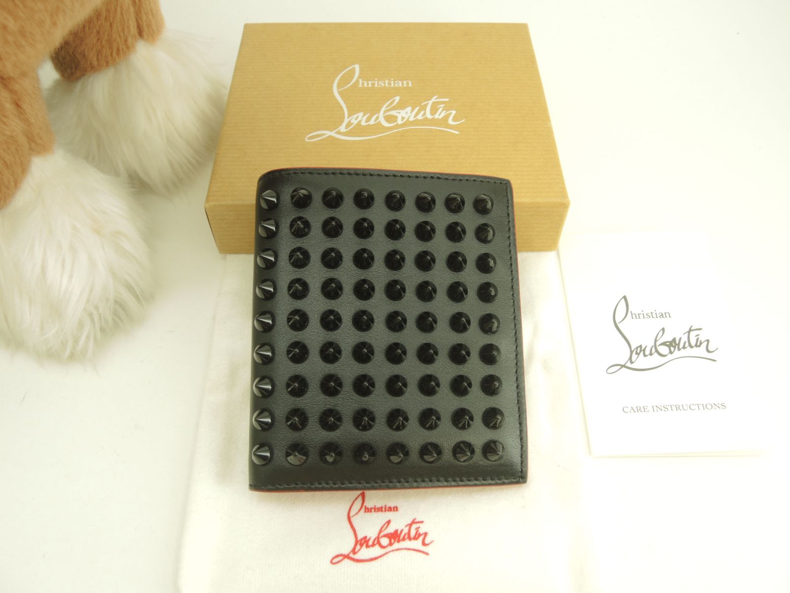 クリスチャンルブタン 2折財布 パロス レザー黒赤 スモールウォレット 美品@ 1 29,850円