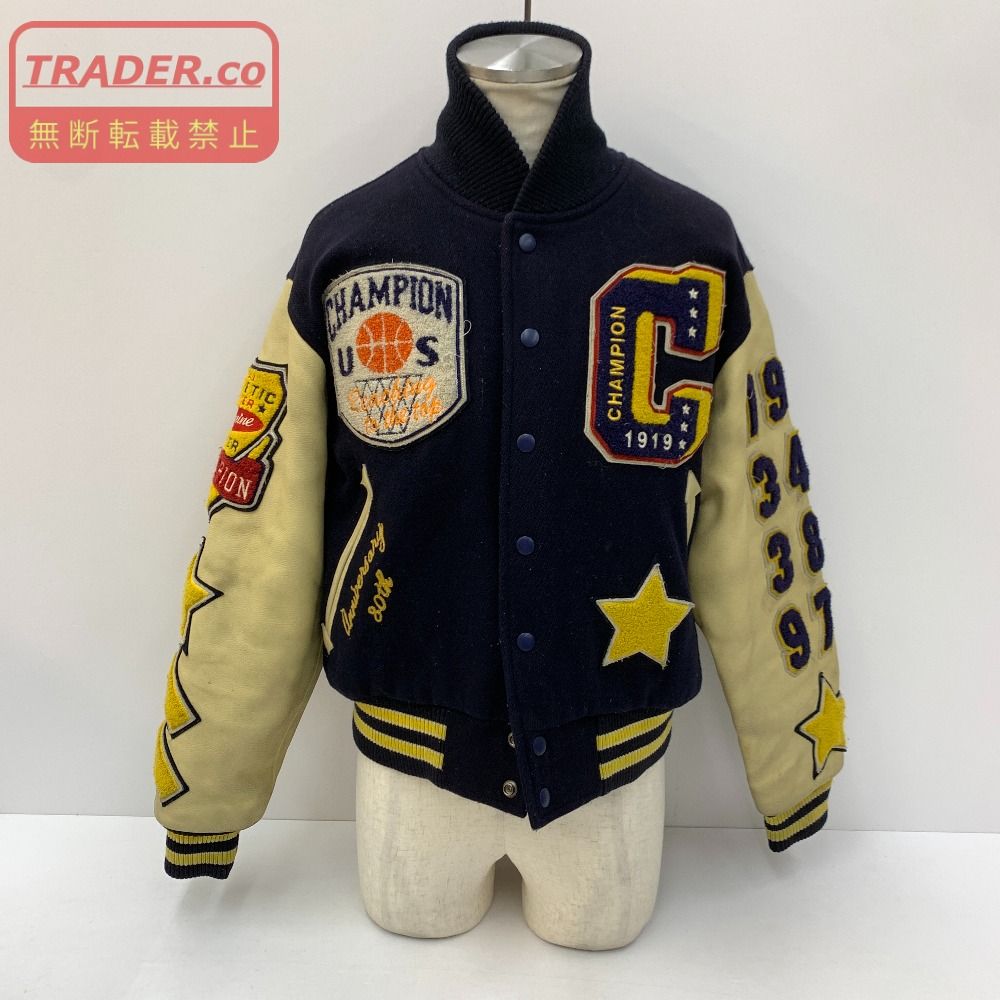 04w7786▽※【中古】Champion チャンピオン Anniversary 80th 80周年記念限定200着 C4-2613 スタジャン 日本サラ・リータグ Mサイズ【八王子店】