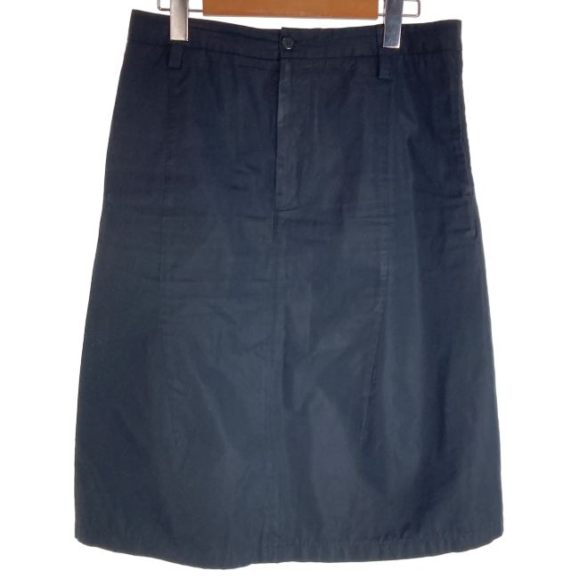 【中古】　JIL SANDER　スカート　ひざ丈　ジップフライ　無地　イタリア製　古着　/2496