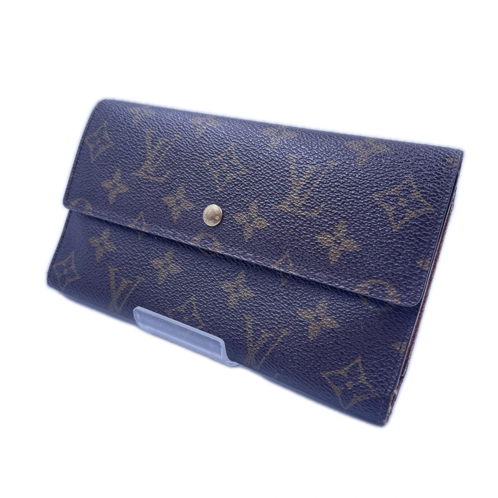 8Z052LOUIS VUITTON ルイ・ヴィトン 三つ折り モノグラム M61734 長財布 メンズ モノグラムグラセレザー ブラウン 中古 16,834円