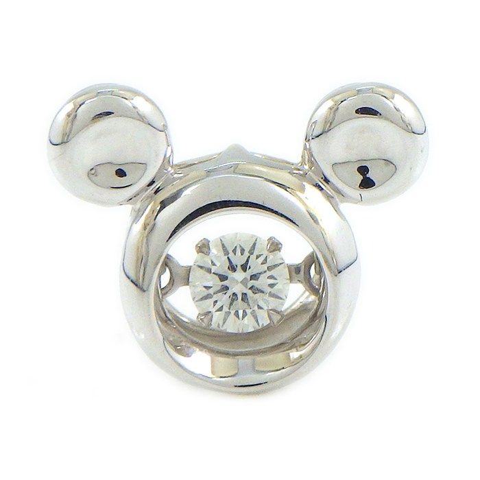 【ダイヤモンド】 ペンダントトップ Disney ミッキーマウス ダイヤモンド 0.14ct K18WG 【中古】 29,452円