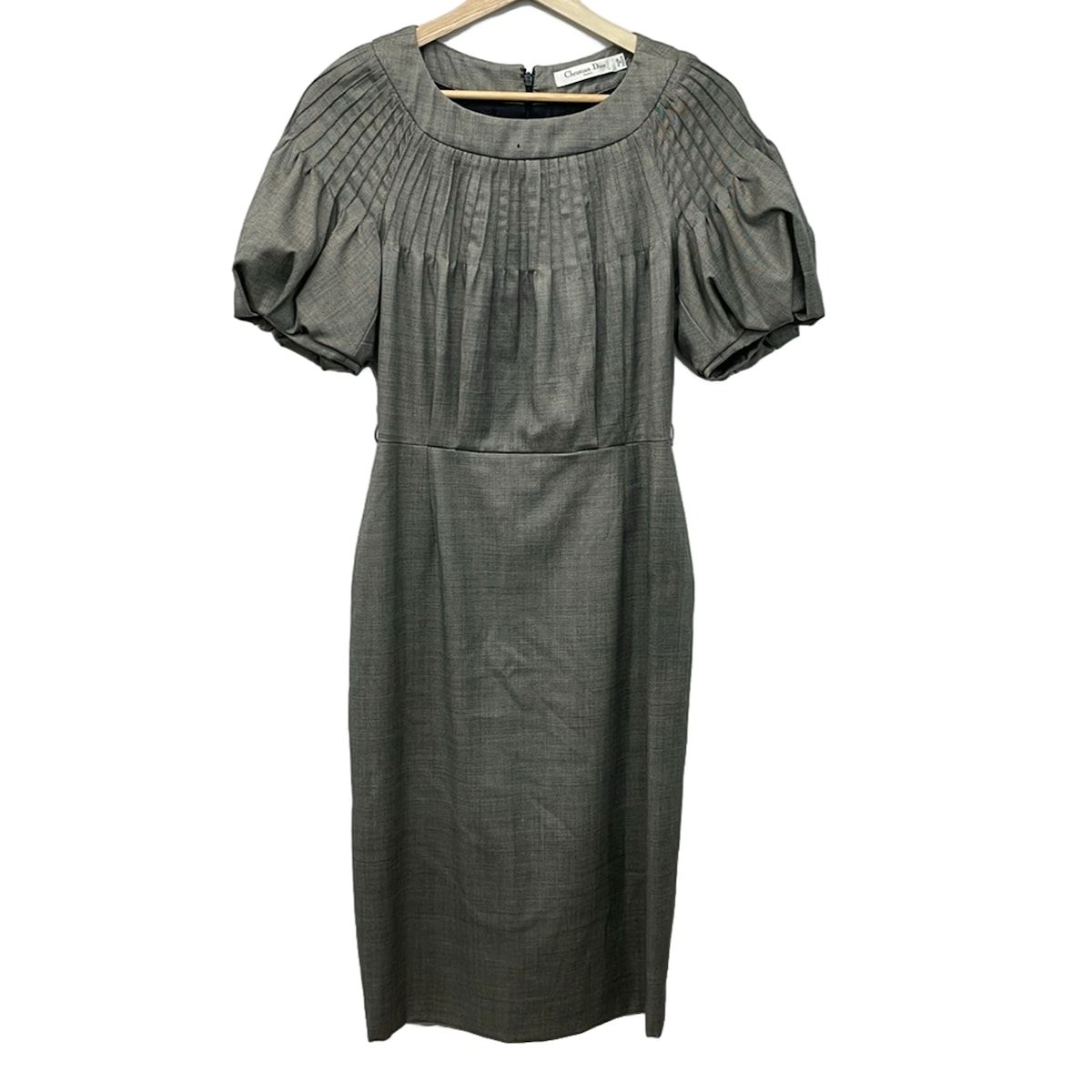 DIOR/ChristianDior(ディオール/クリスチャンディオール) ワンピース サイズ4 XL レディース - グレー 半袖/ロング