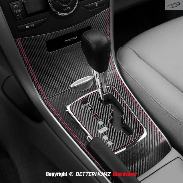 カーボン トヨタ カローラ E150 E151 2007-2013 センターコンソール ギアシフト リフター トリムステッカー 車内アクセサリー