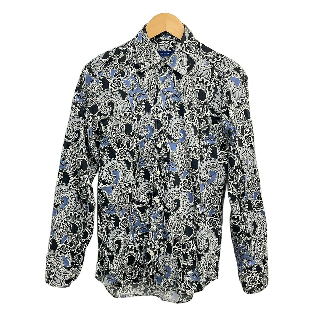 ETRO(エトロ) 長袖シャツ サイズS メンズ - 黒×白×マルチ シャツ