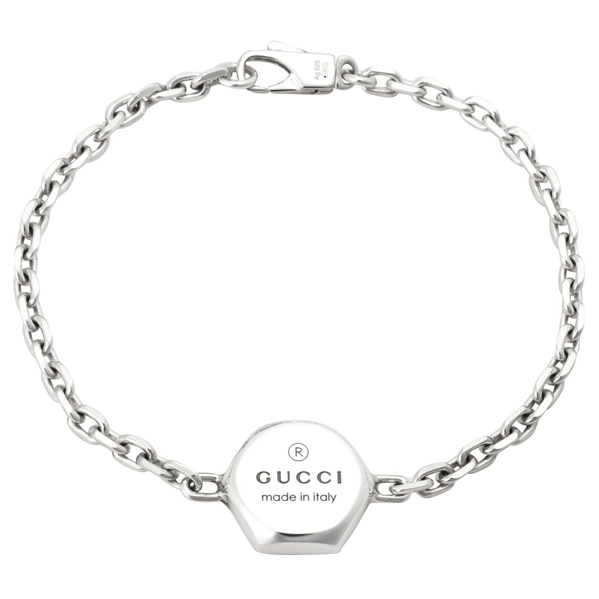グッチ GUCCI トレードマーク エングレービング ブレスレット シルバー 779169 J8400 8106 レディース メンズ ユニセックス アクセサリー TRADEMARK BRACELET