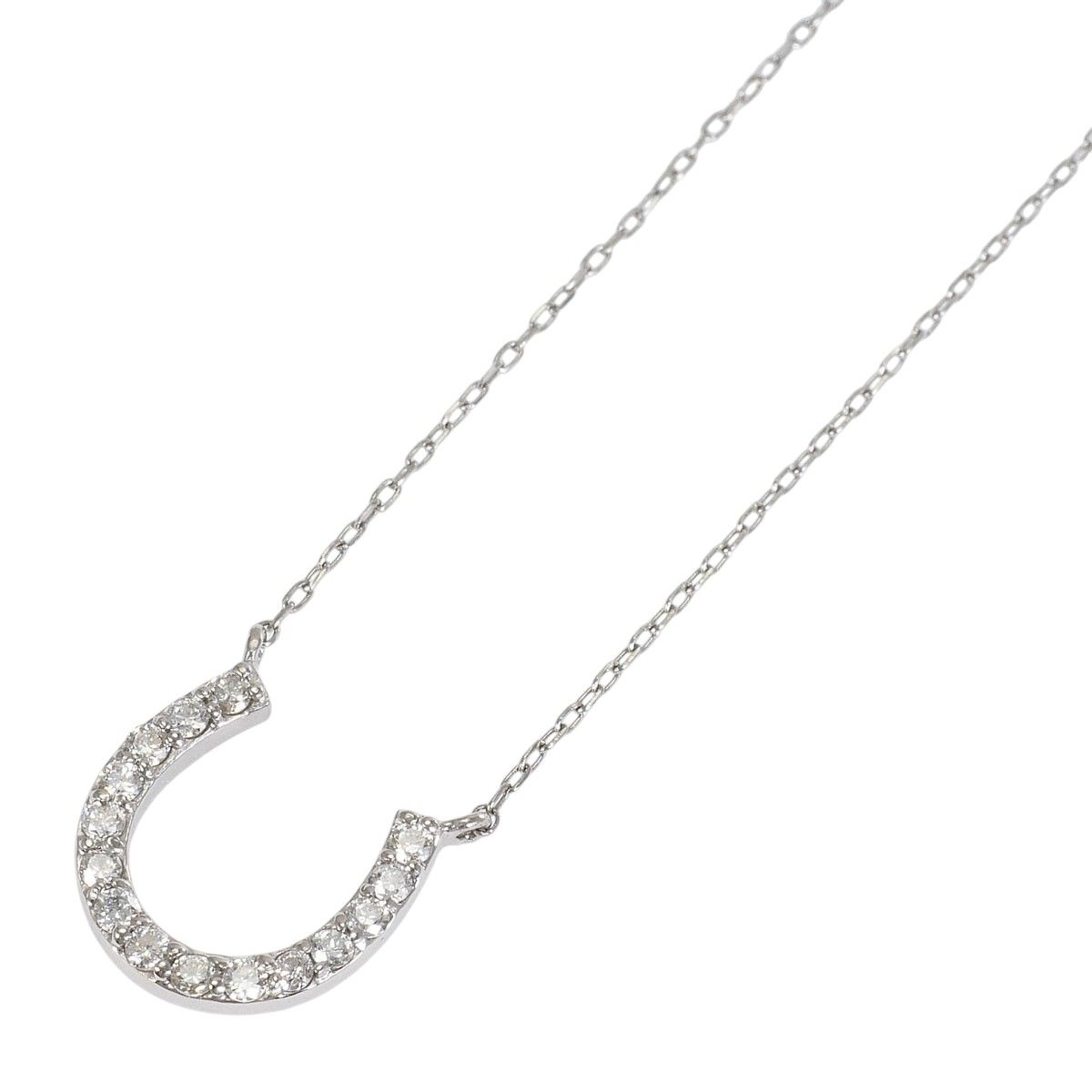 PT900/プラチナ PT850/プラチナ ネックレス ダイヤモンド 0.10ct 総重量約1.3g 約41cm