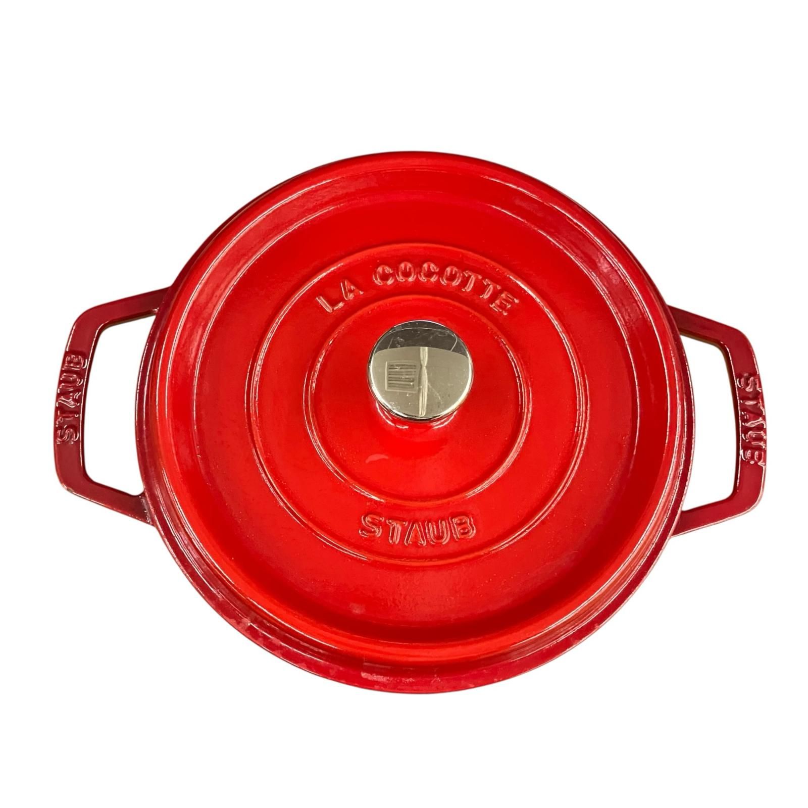 199990 現状品 LA COCOTTE 両手鍋 レッド STAUB ユニセックス 7,840円