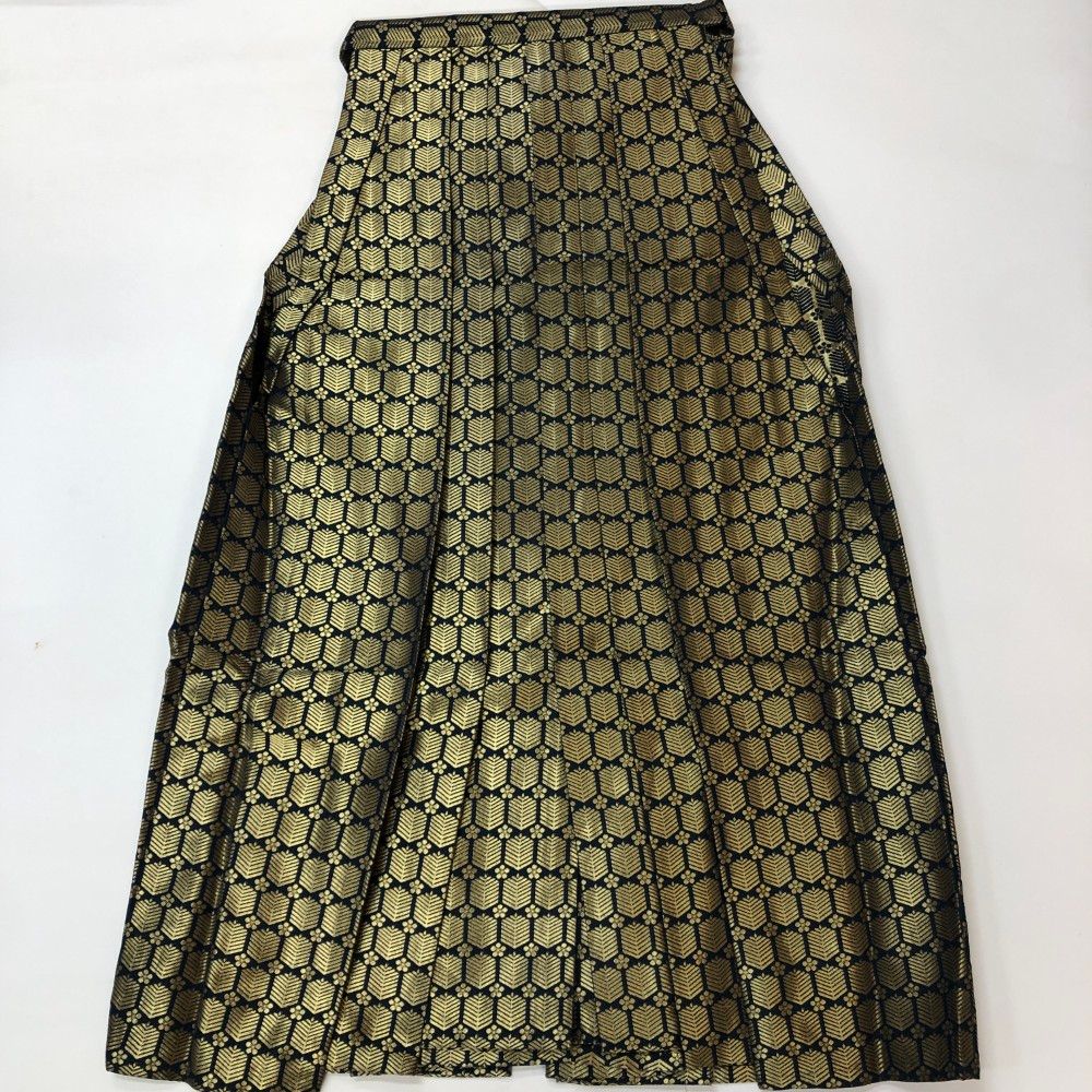 袴 行灯袴 男袴 紐下丈90cm L-2L size 男性用袴 成人式袴 金 紺 中古 6346 7,848円
