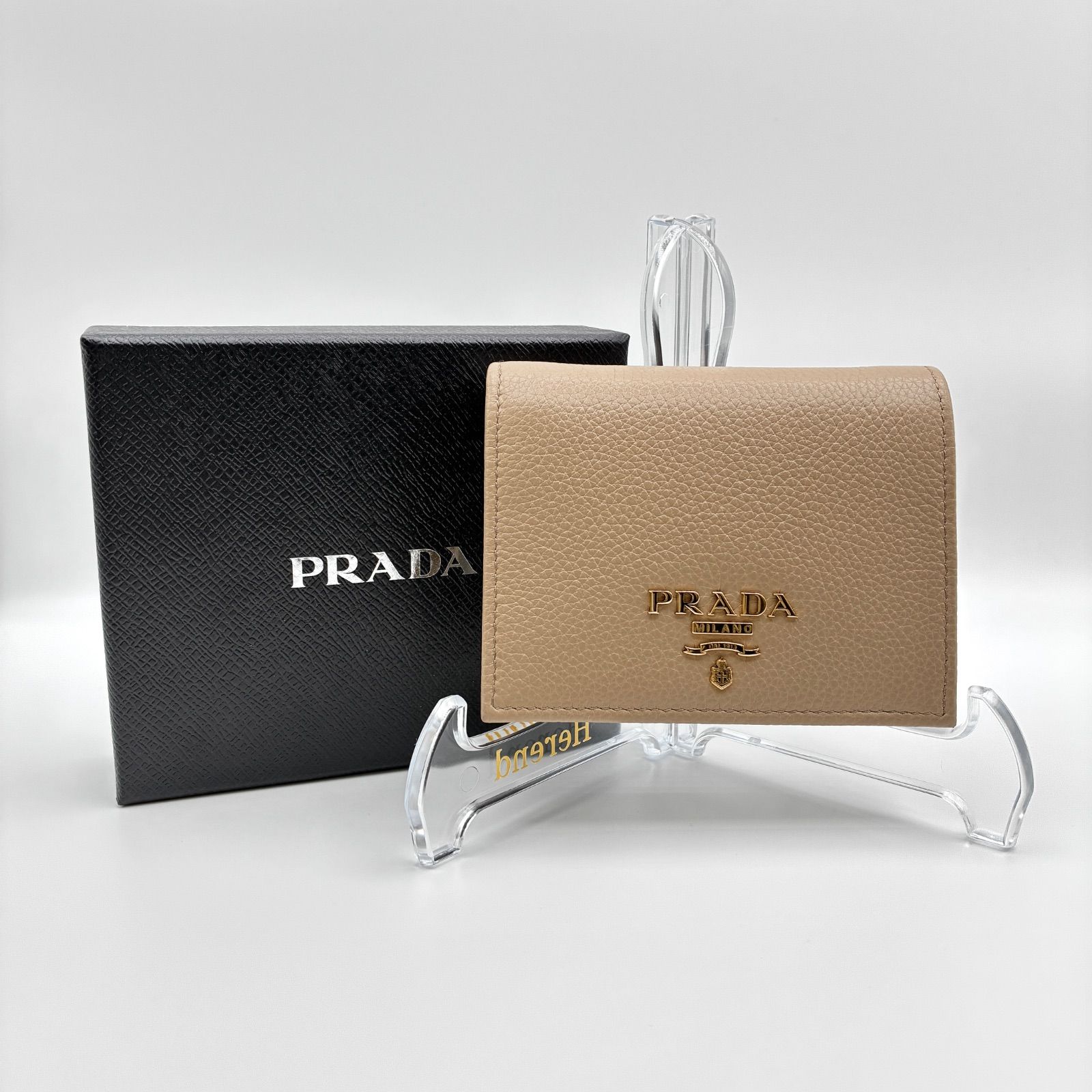 【HQ-85】PRADA サフィアーノ トライアングル 財布 パウダーピンク プラダ 折財布 ウォレット 37,700円