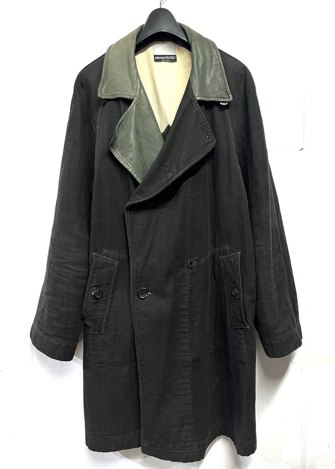 collection PRIVEE?｜コレクションプリヴェ レザー切替 ロングコート