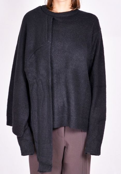 rokh MOHAIR DOUBLE KNIT SWEATER BLACK 49,500円