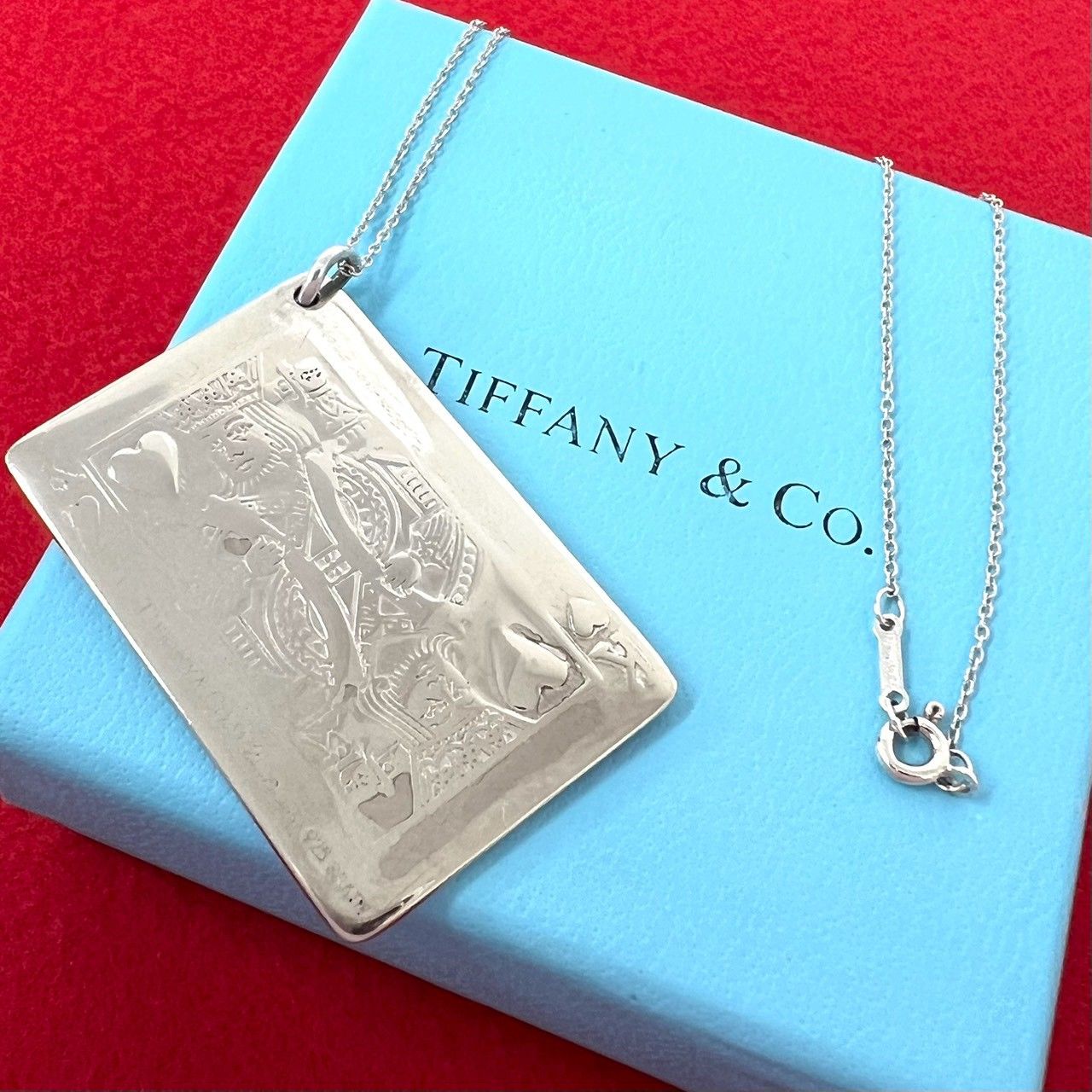 極 美品 TIFFANY&Co. ティファニー ヴィンテージ トランプモチーフ