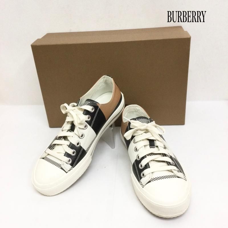 バーバリー burberry 　チェックプリントレザースニーカー レディース UK：6 ISItems【USED】【古着】【中古】50166951