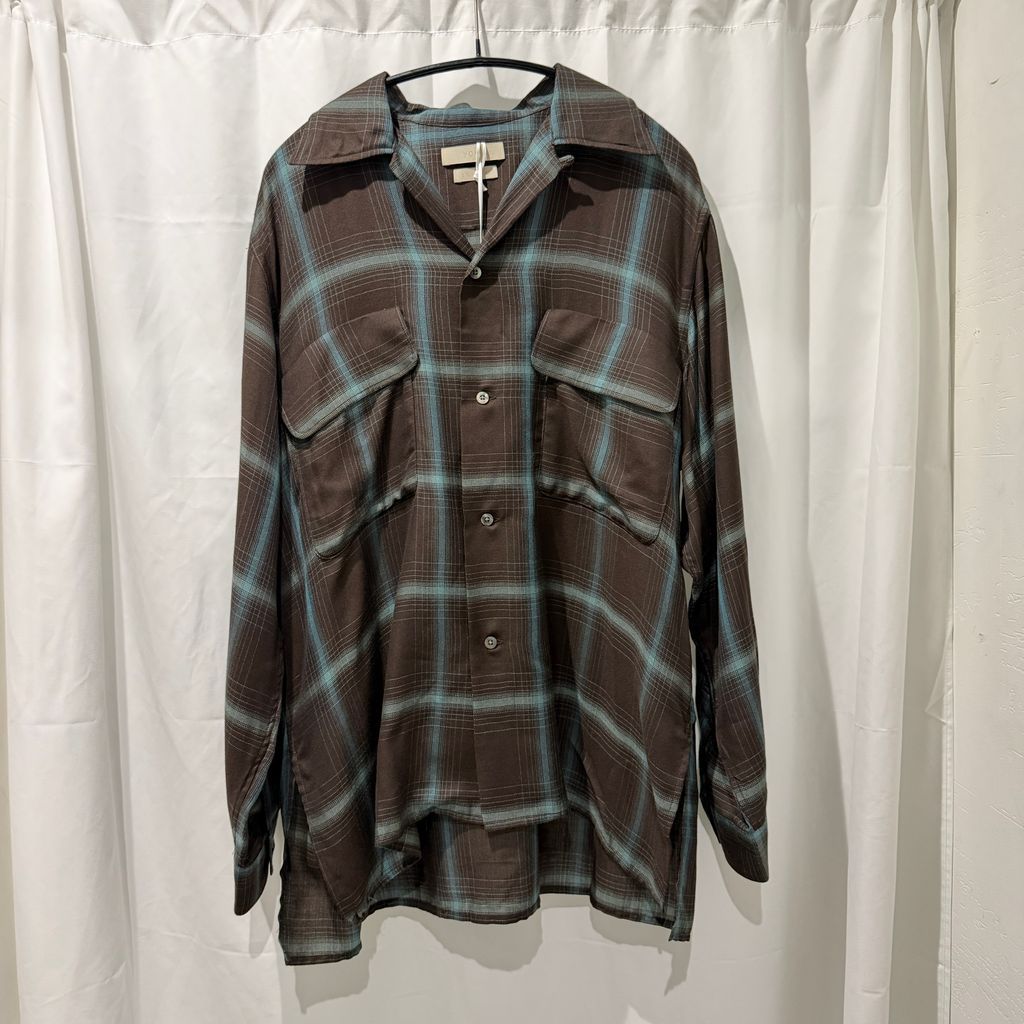YOKE ヨーク 25AW Ombre Plaid Wpocket Shirt オンブレチェックダブルポケットシャツ YK25FW01077SH ブラウン size:【中目黒B09】