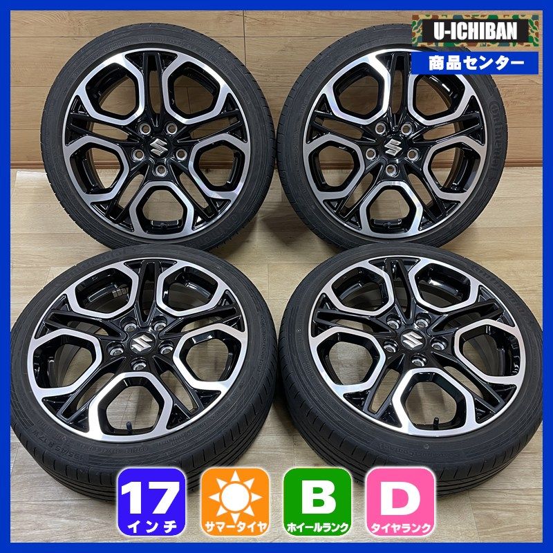 スズキ スイフトスポーツ 純正 6.5-17+50 5H114.3 コンチネンタル コンチスポーツコンタクト5 195/45R17 17インチ 4本セット 009