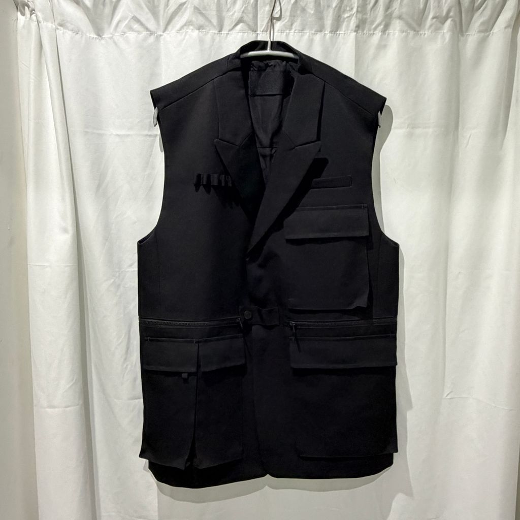 th products ティーエイチプロダクツ 22AW Military Tailored Vest ミリタリーテーラードベスト 2202-JK42-M202 ブラック size:2【中目黒B09】 7,296円